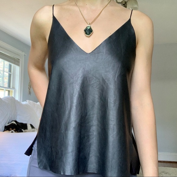 Zara Tops - Zara Vegan Leather Tank - Small